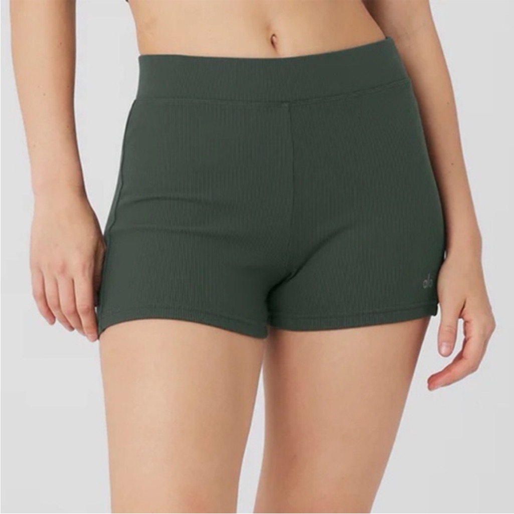 Alo Goddess Rib High Waist Hot Short Xxs